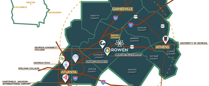 regional map graphic, green with county divisional lines and inset
