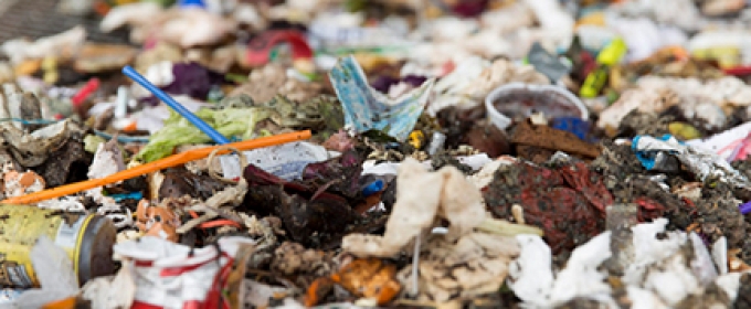 photo of garbage on a conveyor