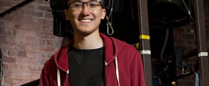 photo of man backstage at a theatre