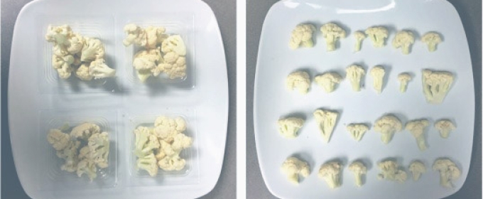 photo of two plates of cauliflower