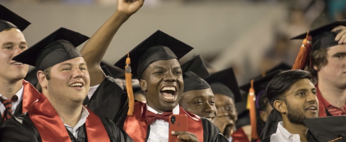 photo of graduates at commencement