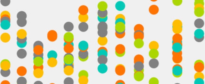 colored dots representing data