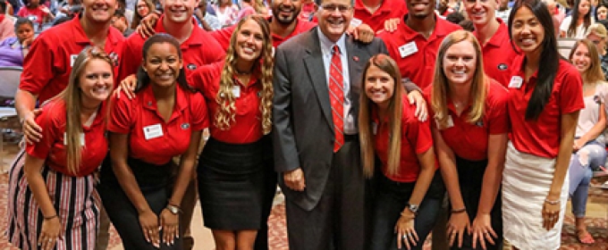 photo of people in a crowded room