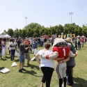 UGA employees take a picture with Hairy Dog