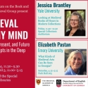graphic with red block, text, headshot photos and QR code