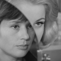 black and white double exposure photo of two female faces