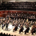 photo of symphony with choir in loft